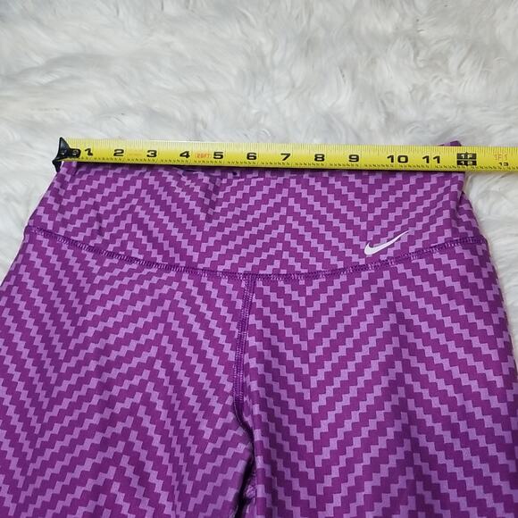 Nike Dri-fit Purple Capri Running Leggings - Picture 3 of 9